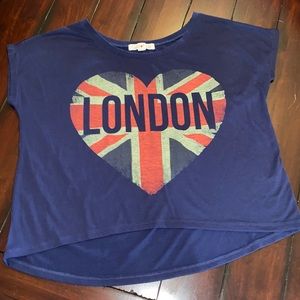 London Heart Graphic Shirt Size Large